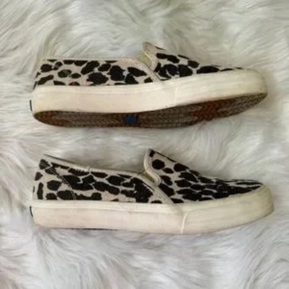 Keds Double Decker Animal Print Leopard Canvas Slip-On Sneakers – Size 7 - Picture 4 of 13